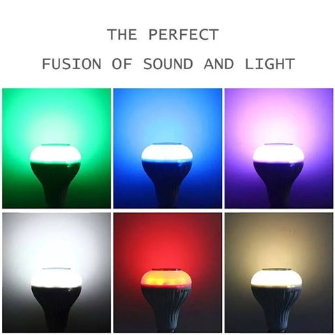 Smart LED Light Bulb with Built-in Bluetooth Speaker and Remote Control