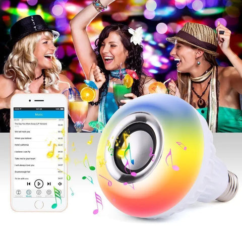 Smart LED Light Bulb with Built-in Bluetooth Speaker and Remote Control